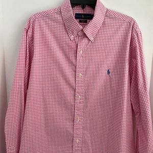 Last Price Drop .. Ralph Lauren ... XL ... Pink Check  .. EXCELLENT Condition
